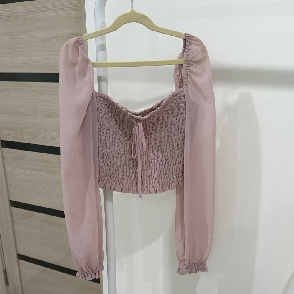 Wilfred Dusty Pink Smocked Blouse